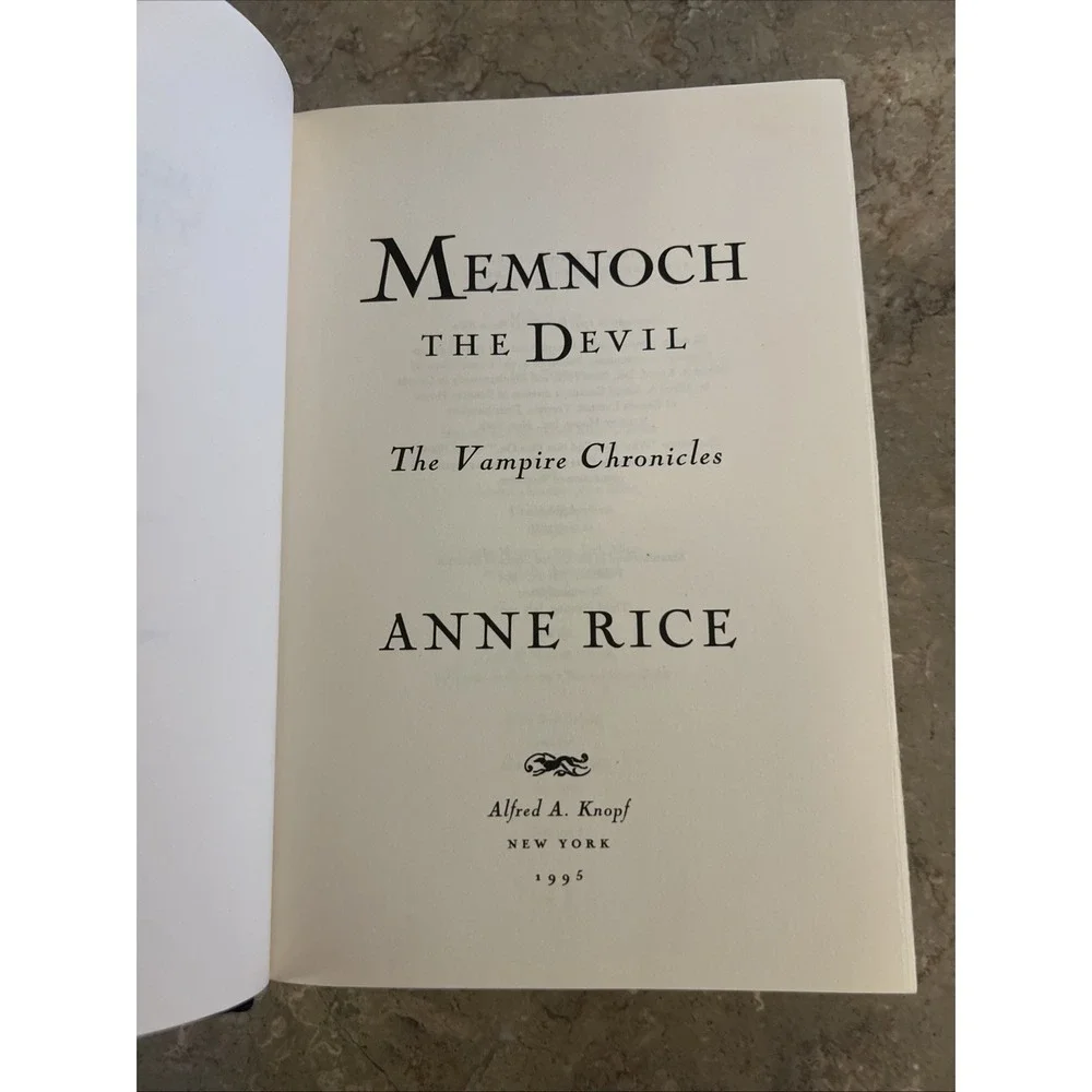 1995 Memnoch the Devil : The Vampire Chronicles by Anne Rice Hardcover